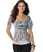 Apparel : One World Short-Sleeved Floral-Print Babydoll Top