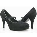 Maryjanes 20s Retro Pumps Faux Suede Beige Black Brown