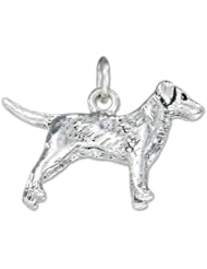 Sterling Silver Three Dimensional Labrador Retriever Dog Charm