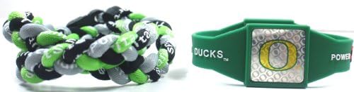 Oregon Ducks Powerforce Band &amp; Black Gray Neon Green Tornado Necklace