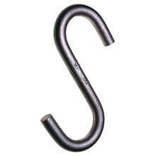 Campbell 5610805 Grade 80 Cam-Alloy Steel S Hook, Bright, 1.5" Hook, 5.5" Inside Length, 1000 lbs Working Load Limit