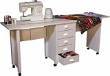 White Venture Horizon Dual Desk Mobile Work Center