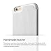 iPhone 6S Case, elago [Leather Flip][White/White] - [Card Slot][Screen Protection][Premium Hybrid Construction] – for iPhone 6/6S