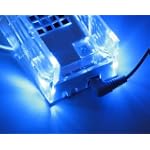 BLUE LED LIGHT + COOLING FAN COOLER CRYSTAL STAND DOCK for NINTENDO Wii
