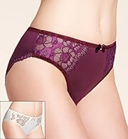 2 Pack Per Una Cotton Rich Floral Lace High Leg Knickers