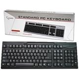 Black Keyboard USB by Gembird (Standard UK layout; 107 keys) Electronics