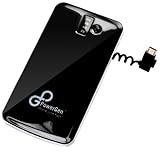 PowerGen Black Mobile Juice Pack / External Battery Pack 2900mAh UltraSlim (0.4inch) Power Bank Charger (with Built in Micro USB) for HTC, Motorola, Samsung, LG, Huawei Android Phones, Also Blackberry & Nokia / OEM Cable Required for use with iPhone 4s 4 3Gs 3G iPod Touch