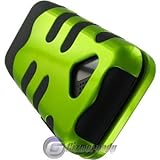 New Hybrid SnapOn Gel Cover for HTC T-Mobile G1 Google Green Fish Bone Prot ....