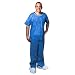 Enviroguard SMS Soft Scrub Pant with Elastic Waist and Open Ankles, Disposable, Denim Blue , 4X-Large (Case of 50)