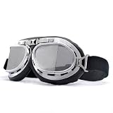 Retro Style Military Army Tactical Ski Skiing Snowmobilings Snowboard Snow Snowmobile Snowvehicle Chrome Frame Sun UV Protect Goggles Sunglasse