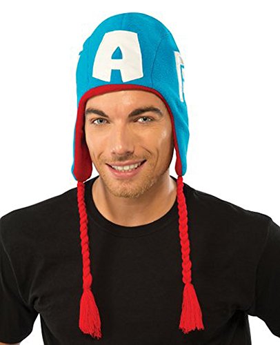 Rubie's Costume Co Adult Marvel Universe Captain America Fleece Hat, Multi, One Size