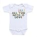 All You Need Is Love the Beatles Parody Inspired Baby Onesies (3-6 Months)