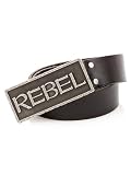 Guess - GUESS Rebel Nickel Plaque Belt