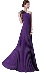 One Shoulder Cocktail Chiffon/Satin Evening Dress/Bridesmaid Dress/Prom Dress/Party Dress/Wedding Dress 