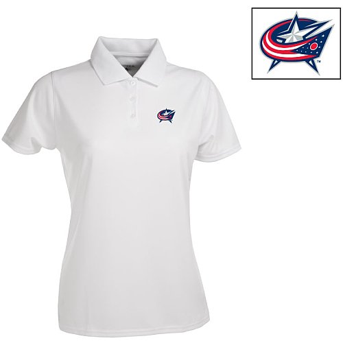 Antigua Columbus Blue Jackets Women's Exceed Polo Shirt Medium