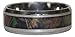 SureFire Designs 8mm Silver Stainless Steel Woodlands Hideaway Mens Camo Ring, Comfort Fit, Camouflage Rings for Men