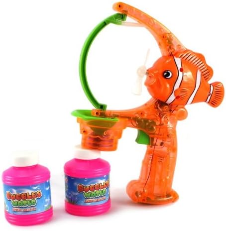 Clown Fish Bubble Gun (Super BIG bubbles) with 2 bottle of bubble solution