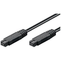 Wentronic FireWire+ Kabel (9-polig Stecker auf 9-polig Stecker) 4,5m schwarz