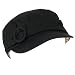 New Cotton Print Lining Cadet Military Cabby Cap Hat Black