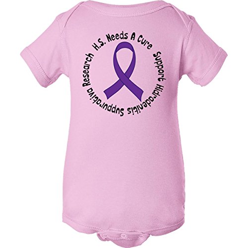 Inktastic Unisex Baby Purple Ribbon Hidradenitis Suppurativa Infant Creeper 6 Months Pink