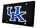 Kentucky Wildcats Blue Logo on Black Mirrored Acrylic Inlaid License Plate