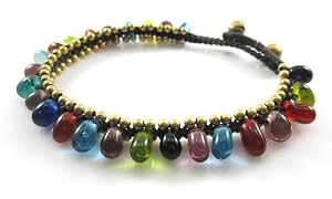 81stgeneration Bracelet De Cheville Perles Multi Charme Cloches Laiton - Style Indien Boho