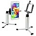 First2savvv ZP-100A16 silver Portable Self-portrait handheld Pole Arm monopod stand Camcorder/Camera/mobile phone tripod mount adapter bundle for samsung Galaxy S7 S6 EDGE Ace 2 GTI8160 Galaxy s 3 GT-I9300 Galaxy mini 2 Galaxy Pocket GT-S5300 with LENS Cleaning Cloth