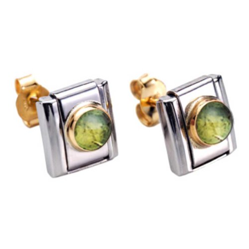 Nomination Damen-Einzelohrring HalbEdelstahl 750 Gelbgold PERIDOT 038504 Preisvergleich