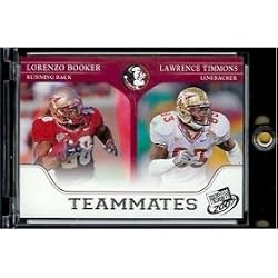 2007 Press Pass #90 Lorenzo Booker / Lawrence Timmons - Florida State Teammates - Pittsburgh Steelers RC - Football Card - Shipped In Protective Display Case!
