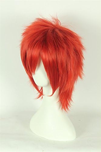 ICOSER Vocaloid Anime Cosplay Wig Short Synthetic Hair Wigs (Red)