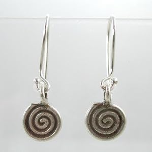 Sterling Silver Dangling Whirlwind Earrings, #9483