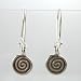 Sterling Silver Dangling Whirlwind Earrings, #9483
