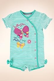 Pure Cotton Butterfly Striped All in One