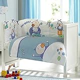 GOOCHICOO TOY BOY COT BED BED IN A BAG - QUILT/ BUMPER/ FLEECE BLANKET/ FITTED AND FLAT SHEET