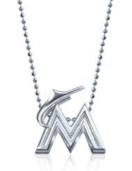 Alex Woo Little MLB Sterling Silver Miami Marlins Pendant Necklace, 16"