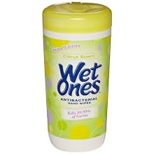 Wet Ones 4672 Antibacterial Hand Wipe Canister with Citrus Scent (Case of 12)