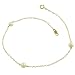 Freshwater Pearl, 10 Karat Yellow Gold Anklet (9 inch)