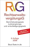 Rechtsanwaltsvergütungsgesetz (RVG): Gerichtskostengesetz, Justizvergütungs- und -entschädigungsgesetz