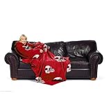 Arizona Cardinals Adult Comfy Throw Blanket with Sleeves
