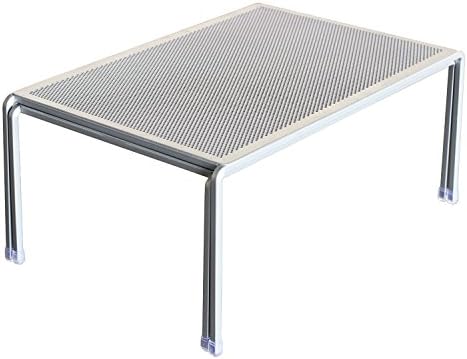 Decobros Expandable Stackable Kitchen Cabinet and Counter Shelf Organizer,silver- Nice Adorable Shelves- Functional and Durable- Ebook Gift @