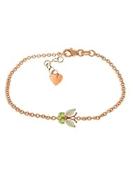 14k Rose Gold Opal and Peridot Butterfly Bracelet