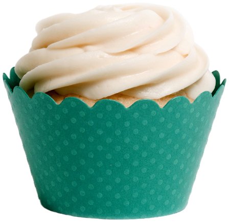 Dress My Cupcake Standard Aqua Cupcake Wrappers, Set of 100