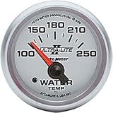 Autometer (4931) Ultra-Lite II Water Temp Gauges - Full Sweep Mech - 140-280 F - Includes 6 FT Capillary tubing and 1/2