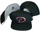 Arizona Diamondbacks Black Low Profile Snapback Adjustable Plastic Snap Back Hat / Cap