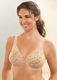 Glamorise Womens Front Close Stretch Lace Wonderwire Bra #9245