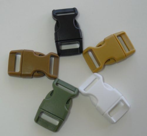 5/8" Contoured Side Release Buckles for Paracord Bracelets Multiple Color and Quantity