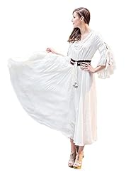 Ankle Length Flared-Skirt Cotton/Polyester  Dress