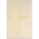 Natural Flokati Shag Rug Size: 24" x 86" Runner