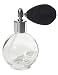 4.33 oz. Empty Refillable Glass Perfume Bottle With Black Mesh Atomizer Bulb ~ New With Vintage Style