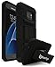 Galaxy S7 Case, Bastex Heavy Duty Hybrid Rubber Silicone Cover with Protective Kickstand Holster Belt Clip Case for Samsung Galaxy S7 (Black)